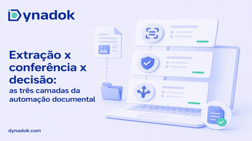 Extração x conferência x decisão: as três camadas da automação documental