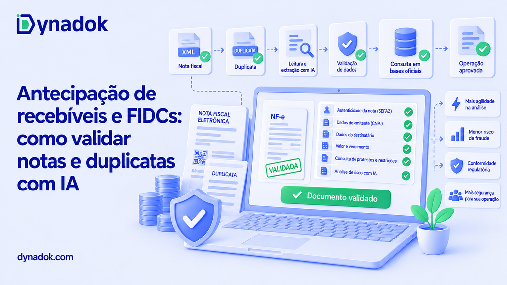 Antecipação de recebíveis e FIDCs: como validar notas e duplicatas com IA