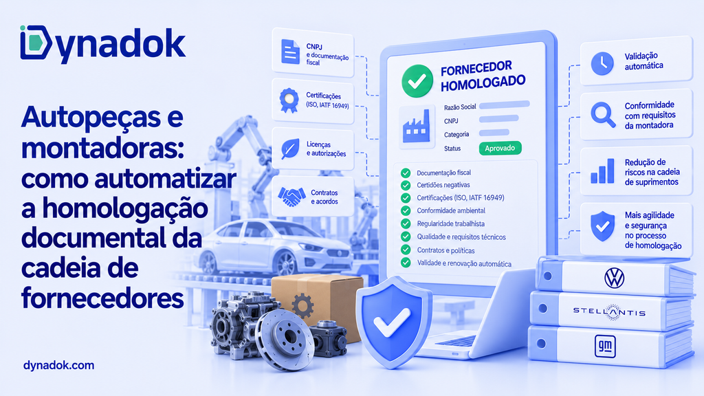 Autopeças e montadoras: como automatizar a homologação documental da cadeia de fornecedores