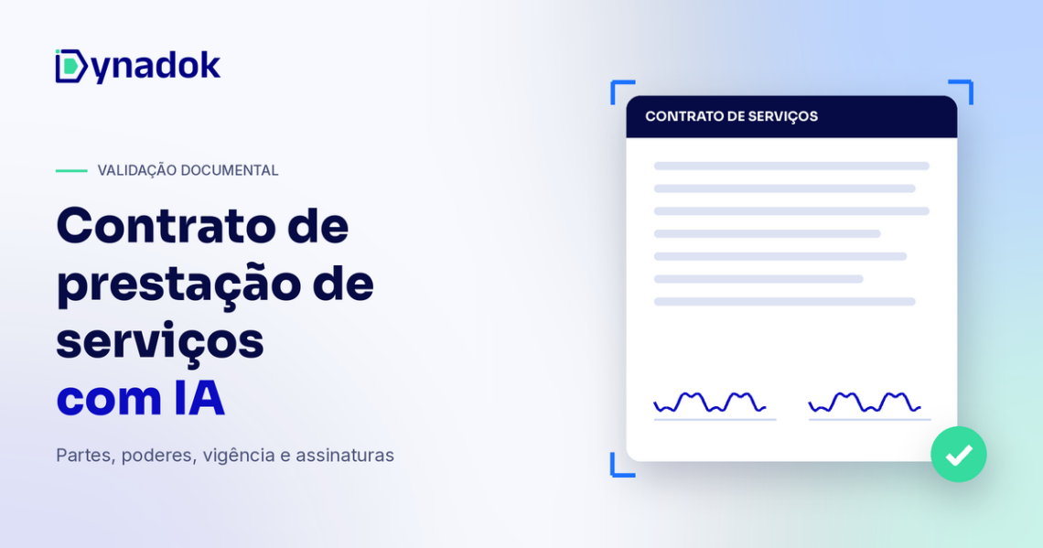 Validação de contrato de prestação de serviços com IA: como conferir partes, vigência e assinaturas