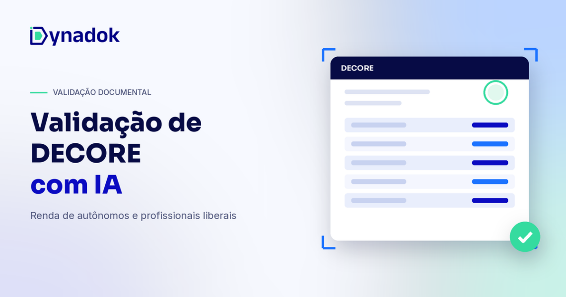 Validação de DECORE com IA: como conferir a renda de autônomos e profissionais liberais