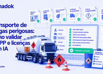 Transporte de cargas perigosas: como validar MOPP e licenças com IA