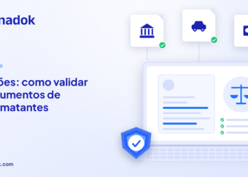 Capa do blog Dynadok com ícones de validação de documentos: Leilões de imóveis e veículos: como validar documentos de arrematantes